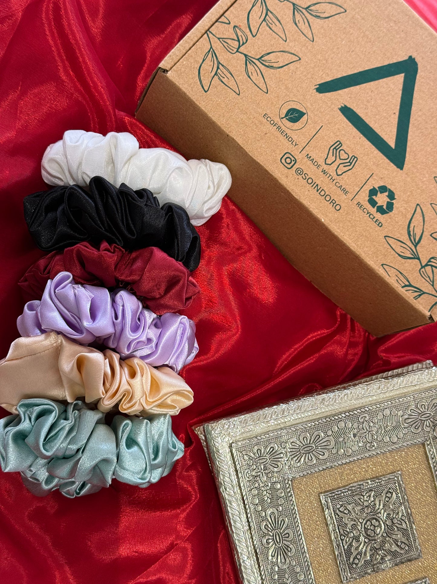 Luxury Satin Scrunchies Set – Soft, Stylish & Hair-Friendly