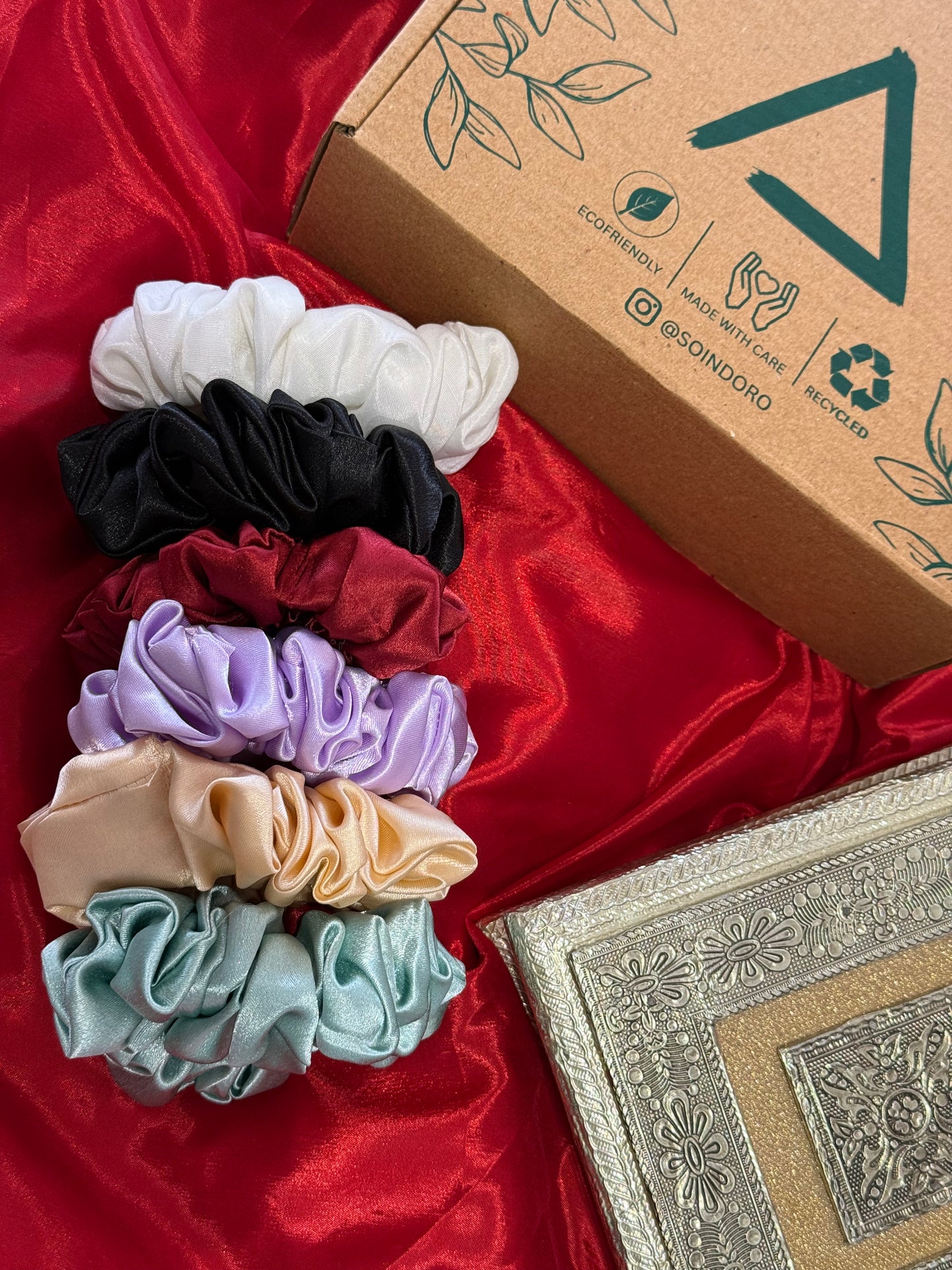 Luxury Satin Scrunchies Set – Soft, Stylish & Hair-Friendly