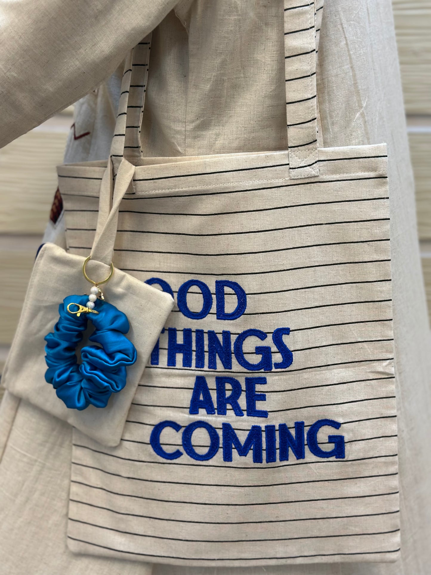 Electric Blue Bag Charm